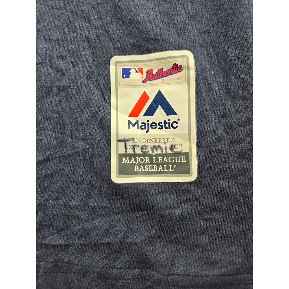 Majestic T-Shirt Mens XL Navy Cleveland Indians Spring Training 2014 MLB Graphic - Picture 3 of 7